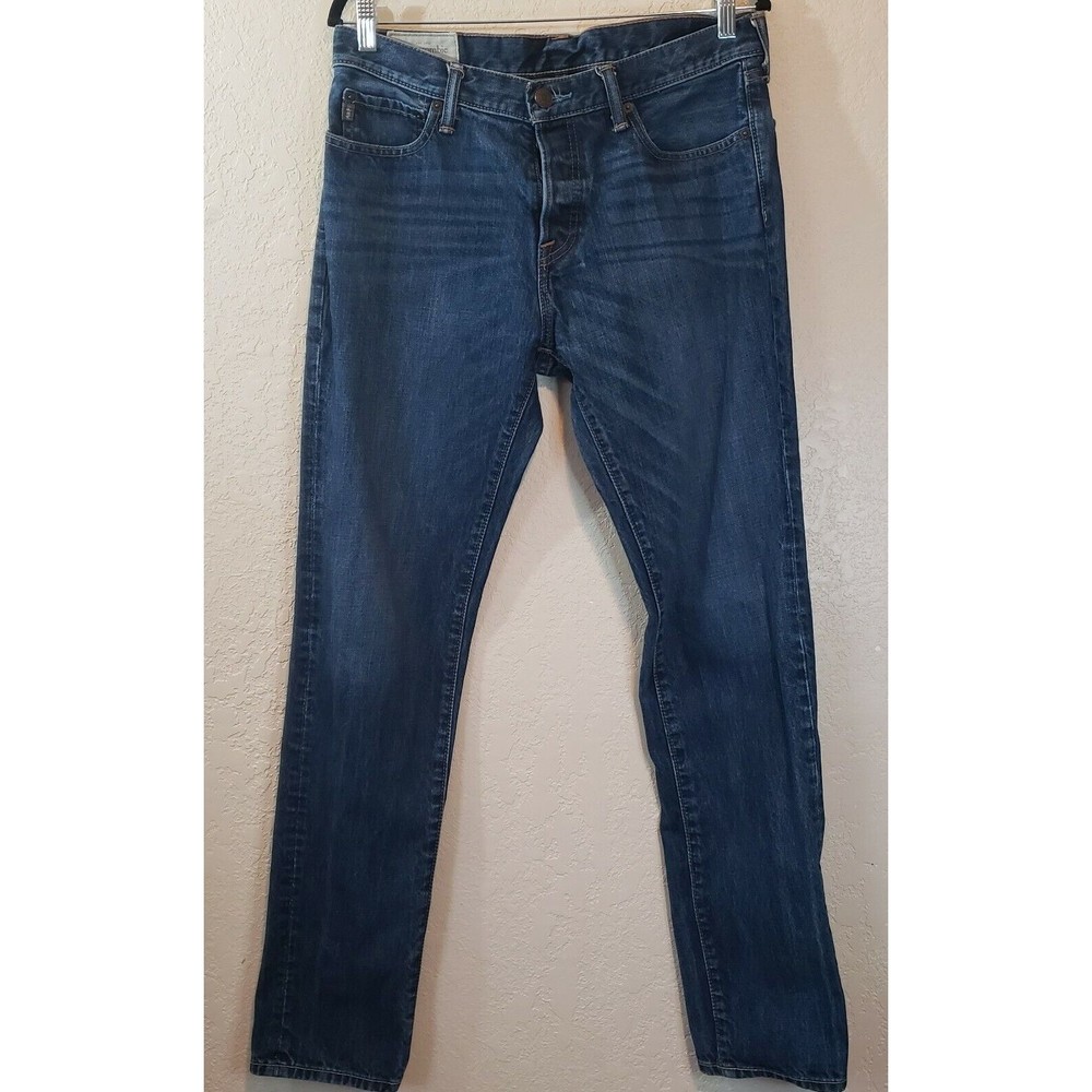 Abercrombie & Fitch The A&F Skinny Jeans Blue Denim 32 X 33